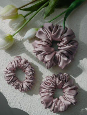 frotka jedwabna brudny róż